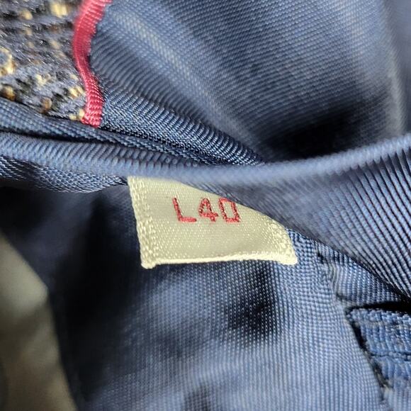 Gino Cappeli‎ Silk Sport Coat Mens 40 Long Blue Purple Windowpane Plaid 2 Button - Picture 6 of 15